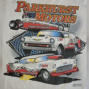 Parkhurst Motors Cadillac Castrol Retro/VTG Car Logo Tshirt, Large